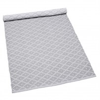 Teppich Ella-Baumwolle-Grau und Weiß-70x160 cm-35.00
